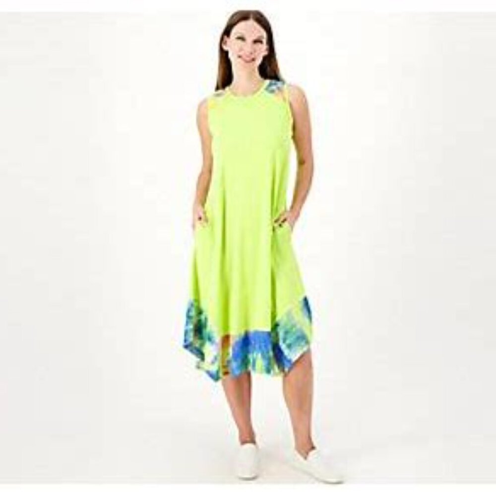 NWOT LOGO by Lori Goldstein Midi Dress Size S